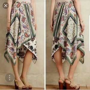 Anthropologie Maeve Far Fun Scarf Skirt